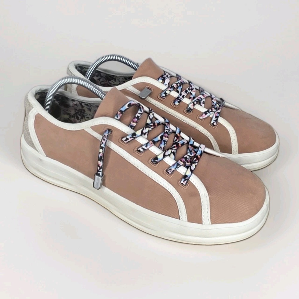 Hey Dude Womens Karina Joy 122175502 Peach Lace Up Athletic Sneaker Shoes Size 8